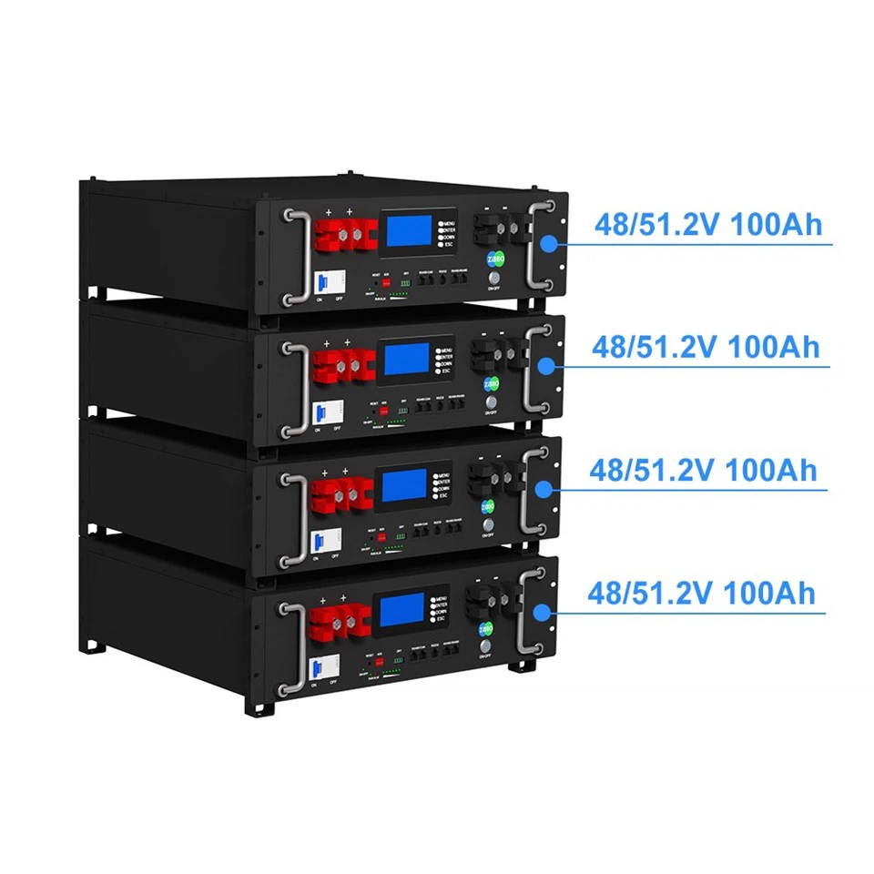 Rack-mounted 20kwh 400Ah 51.2V High Capacity Lithium Battery Pack