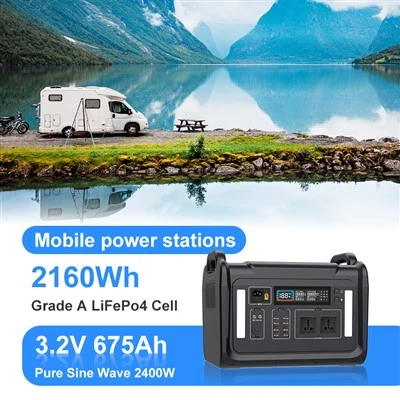 Tashqi favqulodda vaziyatlar stantsiyasi 2400w ko'chma litsiali Lityum batareyasi 2160w